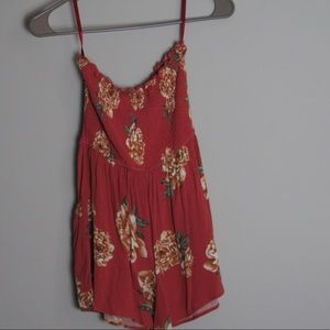 Orange floral Band of Gypsies romper